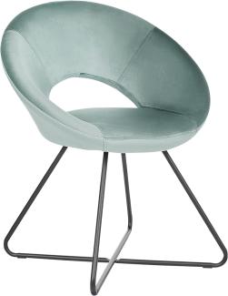Esszimmerstuhl RACHEL Samtstoff Mintgrün