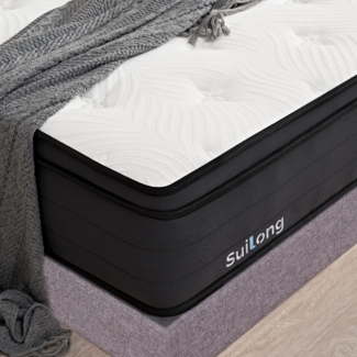 SuiLong Luxus-Premium-Matratze 100 x 200 x 30 cm Härte H3 H4, Produziert nach Deutschem Qualitätsstandard,1. 000er Tonnentaschenfederkernmatratze Rücken und Taillenschmerzen Lindern - 7-Zonen Ergonomie
