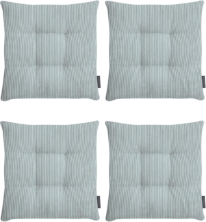 MAGMA Stuhlkissen Sitzkissen INGA - ca. 35 x 35 x 5 cm Cordstoff 4er Set natur