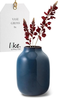 like. by Villeroy & Boch Lave Home Vase Shoulder bleu uni 22 cm - DS