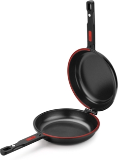BRA Dupla Première - Doppelbratpfanne für Kartoffeltortillas, 26 cm Durchmesser, gegossenes Aluminium mit Antihaftbeschichtung, geeignet für alle Herdarten, einschließlich Induktionsherde