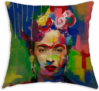 beties Kissenhülle POP-Collection, (1 Stück), Gobelin/Samt Wende-Kissenhülle mit Stehsaum Frida POP-ART ca. 45x45 cm