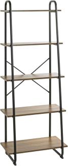 HAKU Möbel Regal - schwarz-eiche - H. 164cm x B. 60cm - HAKU-23896