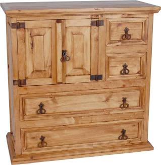 MiaMöbel Mexico Kommode Massivholz Pinie Landhaus Mexiko Möbel Mexikanisch