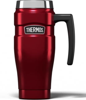 Thermos King Thermobecher Edelstahl 470 ml, Cranberry Red, 0,47 l