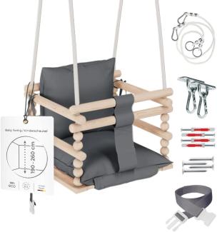 MAMOI® Babyschaukel Holz | Indoor Babyschaukel | Kinderschaukel Indoor | Babyschaukel 3 in 1 + SICHERHEITSGURT | Holzschaukel Baby | Kleinkindschaukel | Kinderschaukel Holz | CE | 100% ECO | Made in EU