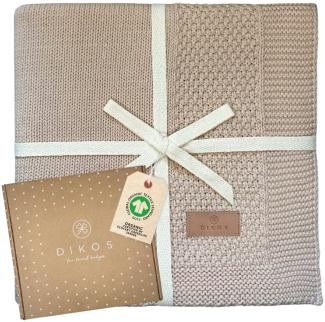 Babydecke DIKOS® Babydecke aus *100%* Bio Baumwolle, Strickdecke, Geschenk, DIKOS, PREMIUM Qualität, 75x100 cm, atmungsaktiv, nachhaltig, kuschelweich