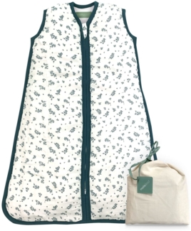 molis&co - Baby Schlafsack ärmellos - Ideal für Frühling und Herbst - Babyschlafsack 1 tog ohne Ärmel - Leicht gepolstert - Babyschlafsack Neugeborene - Premium-Musselin - Ocean (60 cm)