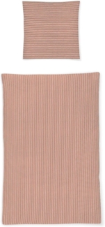 Irisette Soft-Seersucker Bettwäsche Set Shadow 8362 orange 155x200 cm + 1 x Kissenbezug 80x80 cm