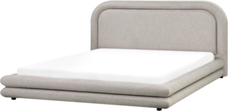 Bett mit Lattenrost Kunstleinen LAVARDENS 180 x 200 cm Taupe