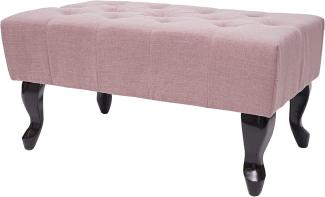 Ottomane Chesterfield, Sitzhocker Fußablage Hocker, wasserabweisend Stoff/Textil 39 x 77 x 47 cm ~ vintage rosa