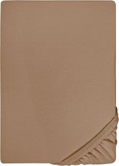 Biberna Feinjersey Spannbettlaken Spannbetttuch 140x200 cm - 160x200 cm Macchiato