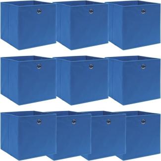 vidaXL Aufbewahrungsboxen 10 Stk. Blau 32x32x32 cm Stoff 288339