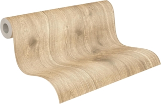 living walls Vliestapete Best of Wood`n Stone, glatt, Holz, gestreift, realistisch, (1 St), Tapete Holzoptik Tapeten Wohnzimmer Schlafzimmer Küche modern Design