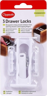 Clippasafe Schubladenschloss, 3 Stück