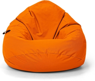 Nadimaideal Sitzsack Tropfenform Kastanie | Bodenkissen für Kinder & Erwachsene | Indoor & Outdoor | Gaming Sitzsack - Sitzkissen - Beanbag | Füllung EPS Perlen (Orange, XXL-Durchmesser 88 cm)