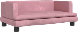 vidaXL Hundebett Rosa 80x45x30 cm Samt 171897