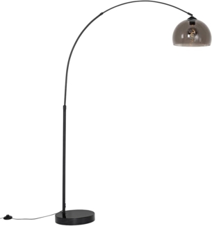 Qazqa Stehlampe Arc, ohne Leuchtmittel, E27, Schwarz, Modern, Stahl, 1-flammig