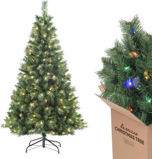 Salcar Künstlicher Weihnachtsbaum Künstlicher Weihnachtsbaum mit Beleuchtung Bunt und Warmweiß LED, 180cm mit 580 Spitzen und 250 LEDs