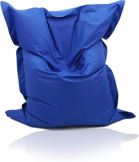 Kinzler S-10137/18 XXL Riesensitzsack, 140x180 cm, neue Styroporkügelchen, Sitzsack Outdoor Indoor, in vielen verschiedenen Farben, mit Innensack, royalblau