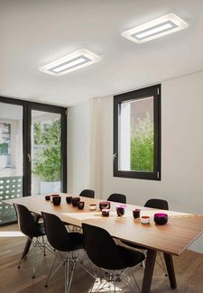 Helestra LED-Deckenleuchte WES 60x25 cm weiß 25/1665. 07