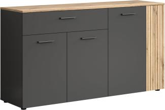 Sideboard Esteban in grau und Eiche Evoke 150 cm