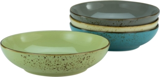CreaTable Schale NATURE COLLECTION, Steinzeug, (Set, 4-tlg), Servierschale, Naturfarben, Ø 22,5 cm