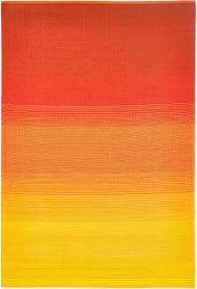 Fab Hab Outdoorteppich Big Sur Sunset aus recyceltem Plastik gelb-orange wetterfest 120x180 cm