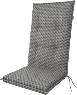 Doppler Sitzauflage "Living" High, grau rattan, für Hochlehner (119 x 48 x 6 cm)