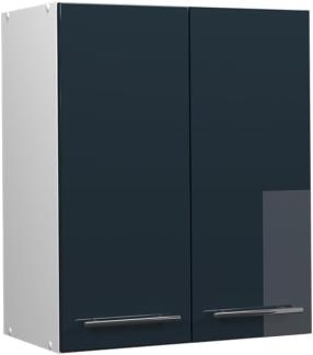 Vicco Hängeschrank Fame-Line Weiß Dunkelblau Hochglanz 60 cm