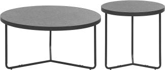 Tisch Set MELODY 2er Set Betonoptik Grau