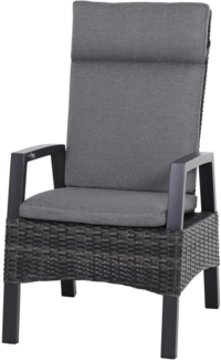 Taranto Gartenstuhl grau Gardino®-Geflecht, 109 x 60 x 76 cm