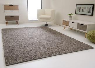 Handweb Teppich Lech, Farbe: grau, Größe: 70x140 cm