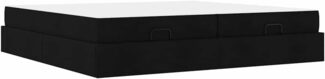 vidaXL Bettgestell Sonstiges mit Speicher Schwarz 200x200 cm Stoff 3399517