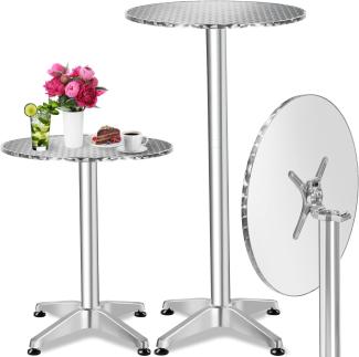 TecTake Aluminium Bistrotisch rund höhenverstellbar - Diverse Modelle - (Alexander | Nr. 401491)