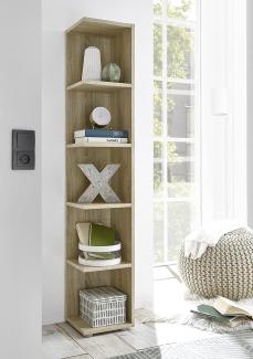 Eckregal >Lasmos< in Sonoma-Eiche - 24x142x26cm (BxHxT)