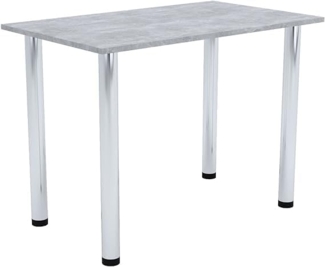 AKKE Esstisch (2mm PVC), Esszimmertisch mit Chrombeinen Küchentisch Bürotisch Kantenumleimung