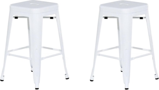 Hocker weiß Höhe 60 cm 2er Set CABRILLO