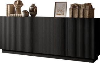 Kommode Liwerio 200 4D (Farbe: Schwarz)