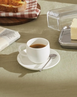 Alessi All Time, 4 Stück Mokka Obertasse aus Bone China