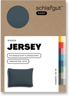 Schlafgut Kissenbezug EASY Jersey|Kissenbezug einzeln 70x90 cm| grey-deep