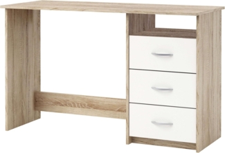 Schreibtisch >Florian< in Sonoma-Eiche - 123x76,5x50,1cm (BxHxT)