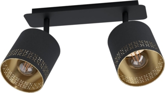 Eglo 99277 Spotleuchte ESTEPERRA schwarz, gold L:33,5 B:9cm dimmbar