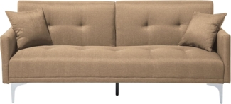Schlafsofa 3-Sitzer Polsterbezug beige LUCAN