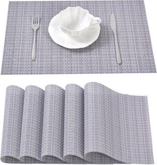 Simurq Platzset - Tischsets Abwaschbar / Rutschfest und Waschbar, (Platzdeckchen in 45x30 cm - Tischunterlage -, 6-St, Set mit 4 oder 6 Tischsets), Tischuntersetzer für Esszimmer und Küche