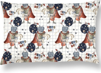 Baumwoll-Kissenbezug für Kinder Größe 40x60 cm Hochwertige Qualität, angenehm weich und pflegeleicht. Mit verschiedenen Designs. Ideal für komfortablen und erholsamen Schlaf.