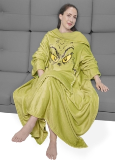 Wohndecke The Grinch TV Decke mit Ärmeln und Taschen Kuscheldecke 130 x 170 cm, United Labels®