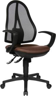 Topstar OP20QG08 Open Point SY, Bürostuhl, Schreibtischstuhl, ergonomisch, inkl. Armlehnen, Stoffbezug, braun