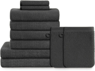 Blumtal Handtuch Set Blumtal 10 Teilig - Handtücher Set 100% Baumwolle, weich und saugstark, Frottee (10er Set), 2 Bade-, 4 Hand-, 2 Gästetücher + 2 Waschlappen
