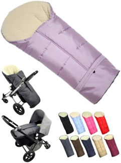 BambiniWelt by Rafael K. Fußsack Winterfußsack Fußsack für Kinderwagen Buggy mumienform Wolle UNI